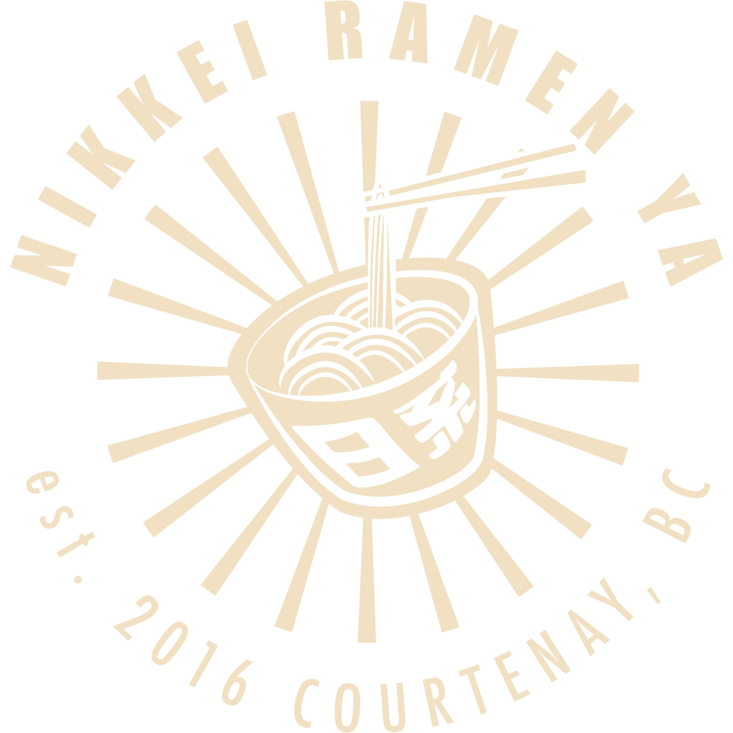 Circular Nikkei Ramen Ya logo est. 2016 Courtenay, BC